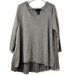 Lane Bryant Gray Sweater Blouse size 14/16